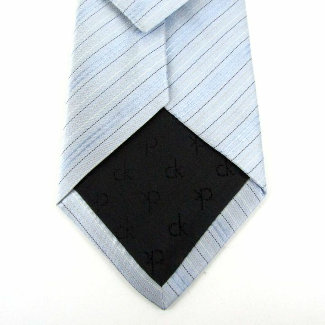 カルバンクライン ネクタイ CK ストライプ柄 シルク 日本製 ブランド メンズ ブルー Calvin klein メンズのファッション小物(ネクタイ)の商品写真