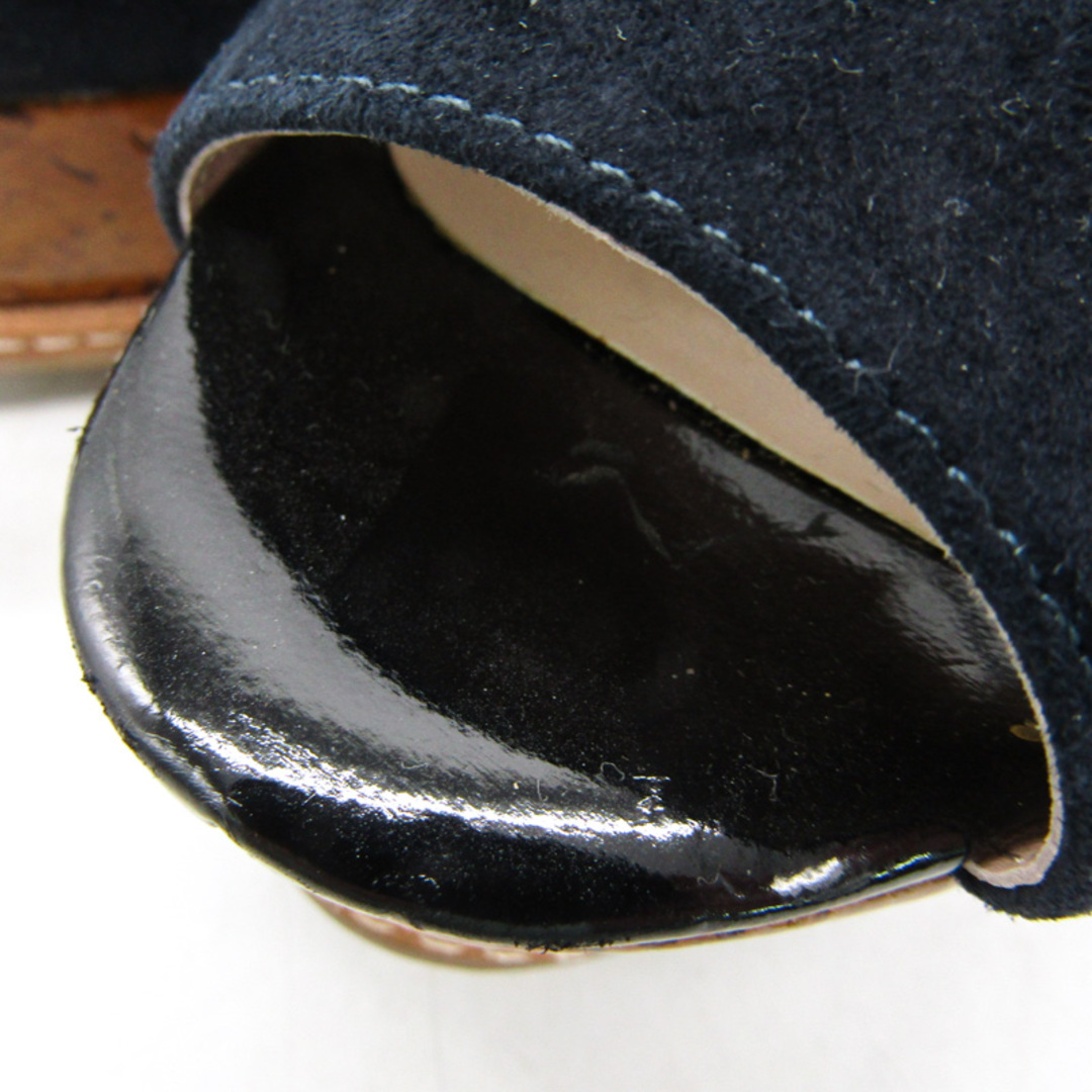 ワノナノ サンダル スウェード 厚底 ブランド 靴 黒 レディース 23.5サイズ ブラック WANONANO レディースの靴/シューズ(サンダル)の商品写真