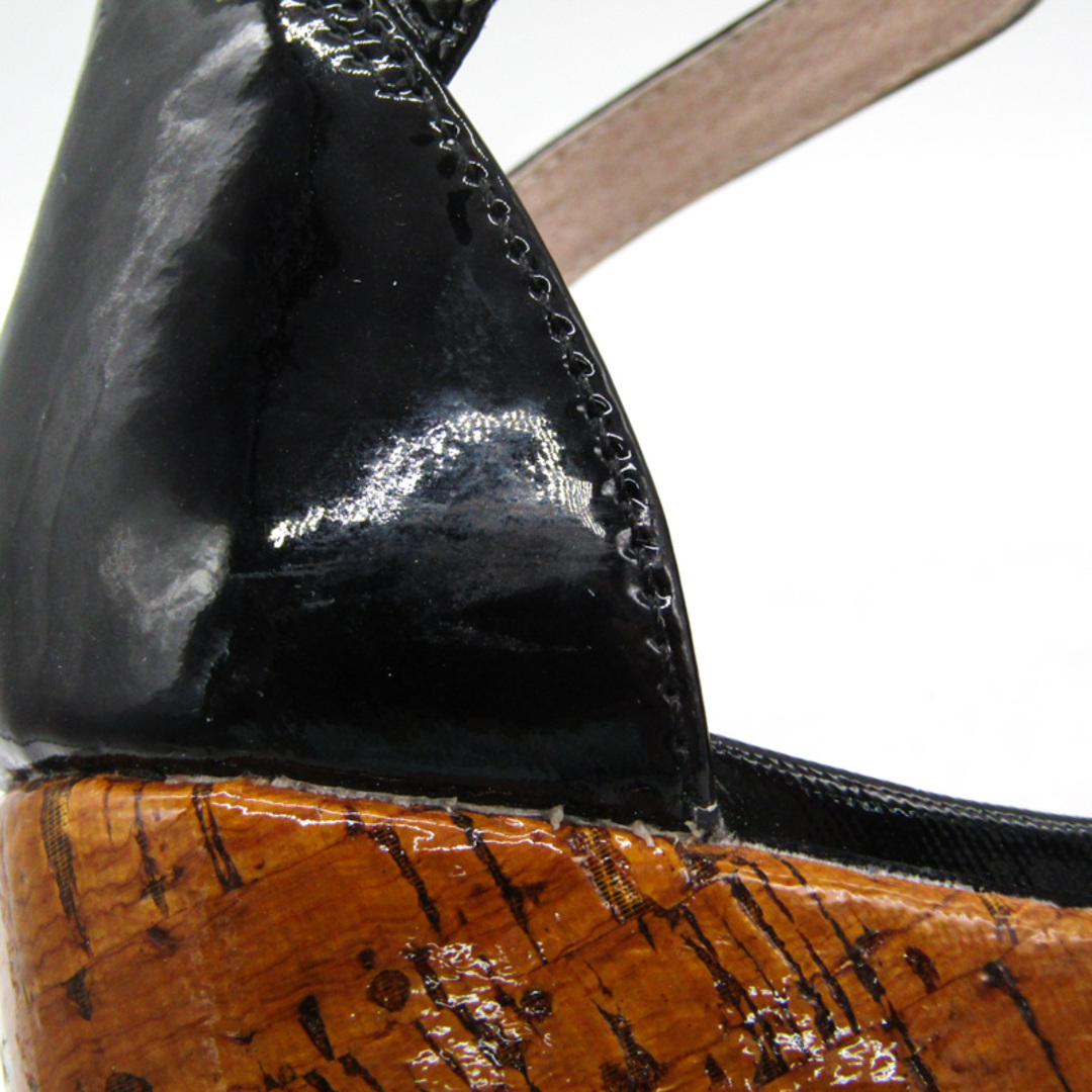 ワノナノ サンダル スウェード 厚底 ブランド 靴 黒 レディース 23.5サイズ ブラック WANONANO レディースの靴/シューズ(サンダル)の商品写真