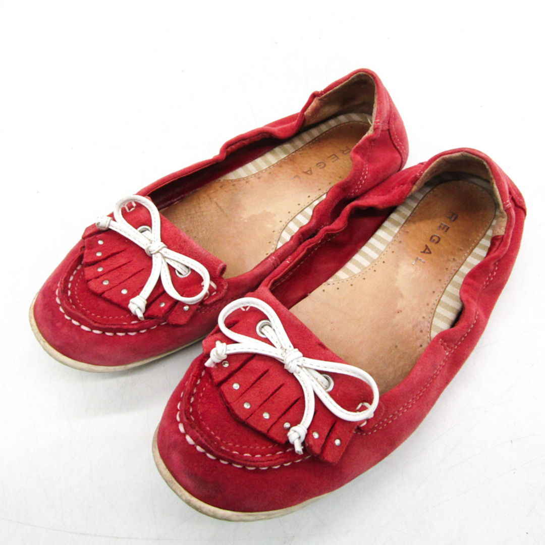 REGAL(リーガル)のリーガル モカシン スリッポン ブランド シューズ 靴 赤 レディース 22.5サイズ レッド REGAL レディースの靴/シューズ(スリッポン/モカシン)の商品写真