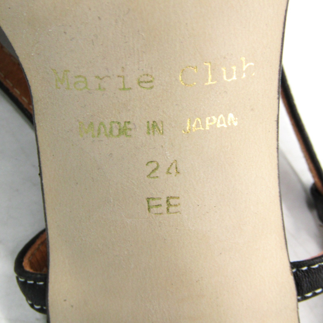 マリークラブ サンダル ストラップ ブランド 靴 日本製 黒 レディース 24サイズ ブラック Marie Club レディースの靴/シューズ(サンダル)の商品写真