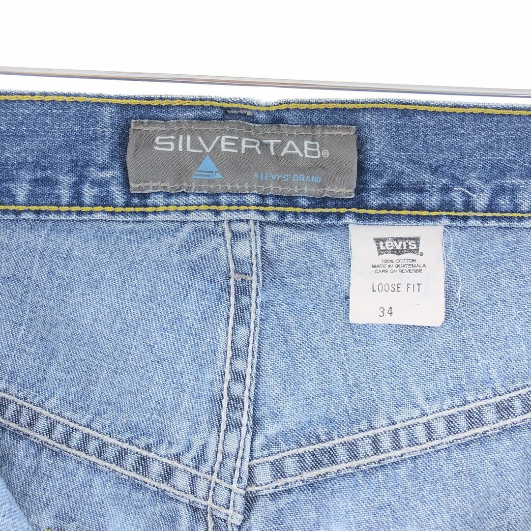 Levi's(リーバイス)の古着 00年代 リーバイス Levi's SILVER TAB シルバータブ LOOSE FIT デニムショーツ ハーフパンツ メンズw34 /eaa382681 メンズのパンツ(ショートパンツ)の商品写真