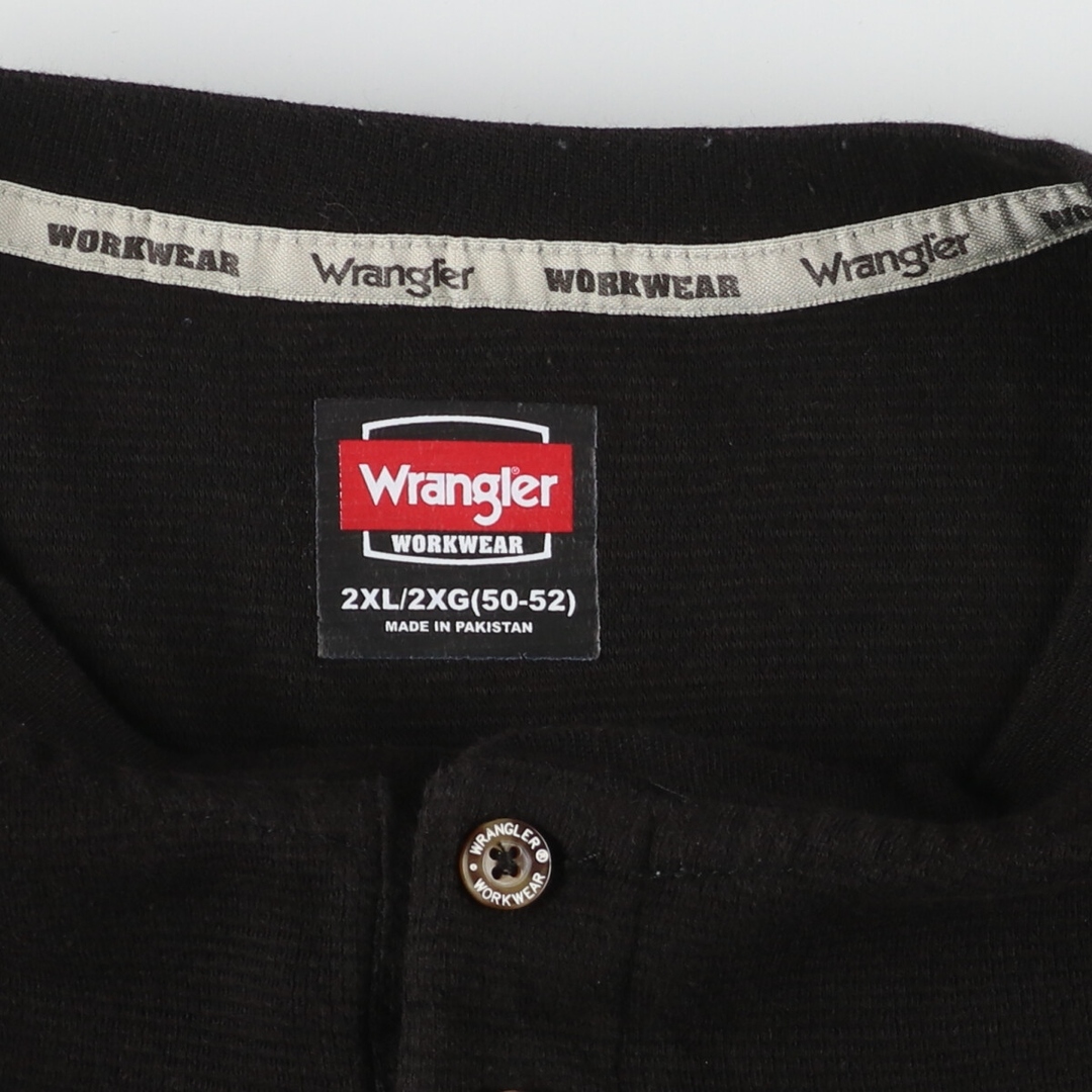 Wrangler(ラングラー)の古着 ラングラー Wrangler ヘンリーネック サーマルロングTシャツ メンズXXL /eaa447101 メンズのトップス(Tシャツ/カットソー(半袖/袖なし))の商品写真