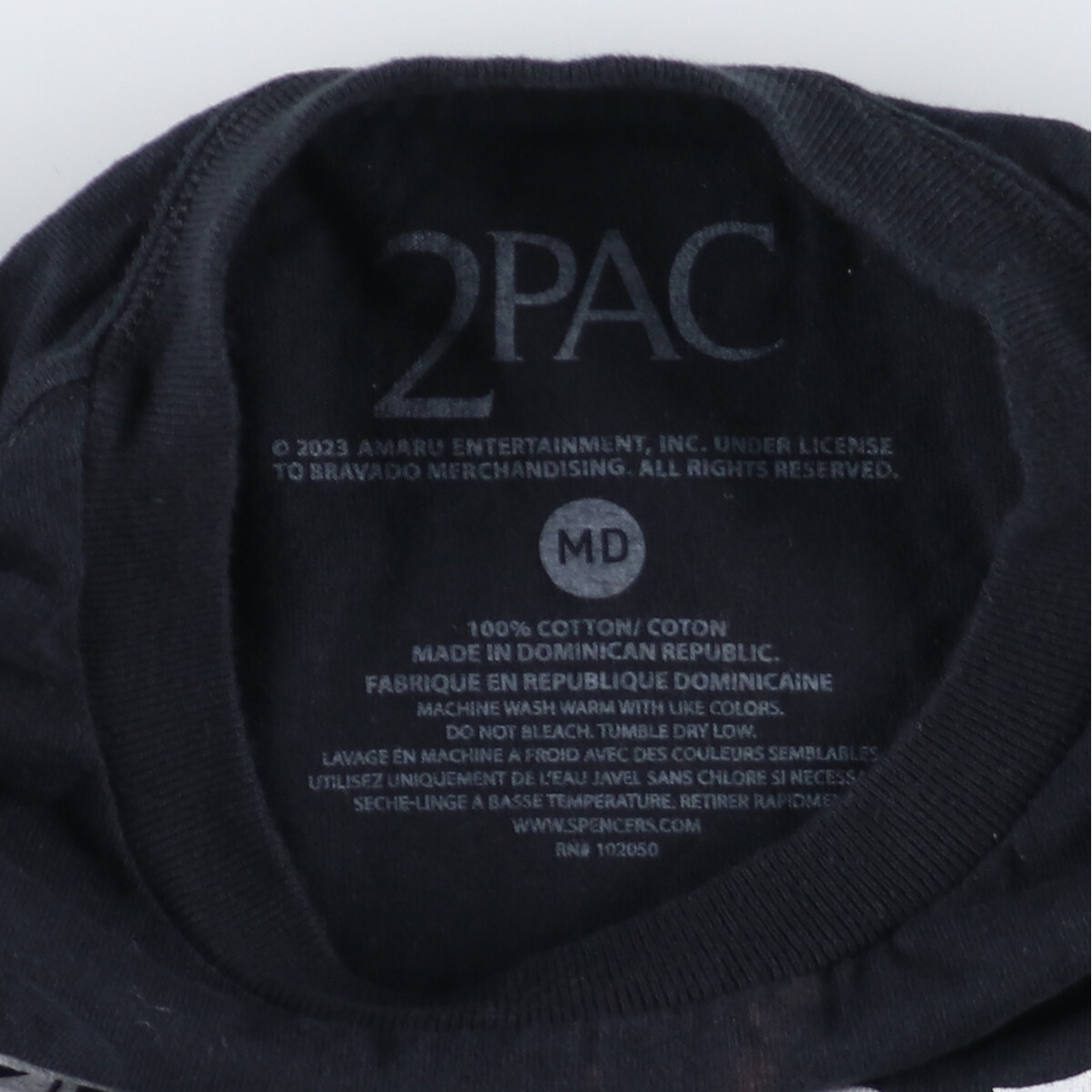 古着 2pac トゥーパック ラップTシャツ ラップT メンズM クルーネック(丸首) /eaa448125 メンズのトップス(Tシャツ/カットソー(半袖/袖なし))の商品写真