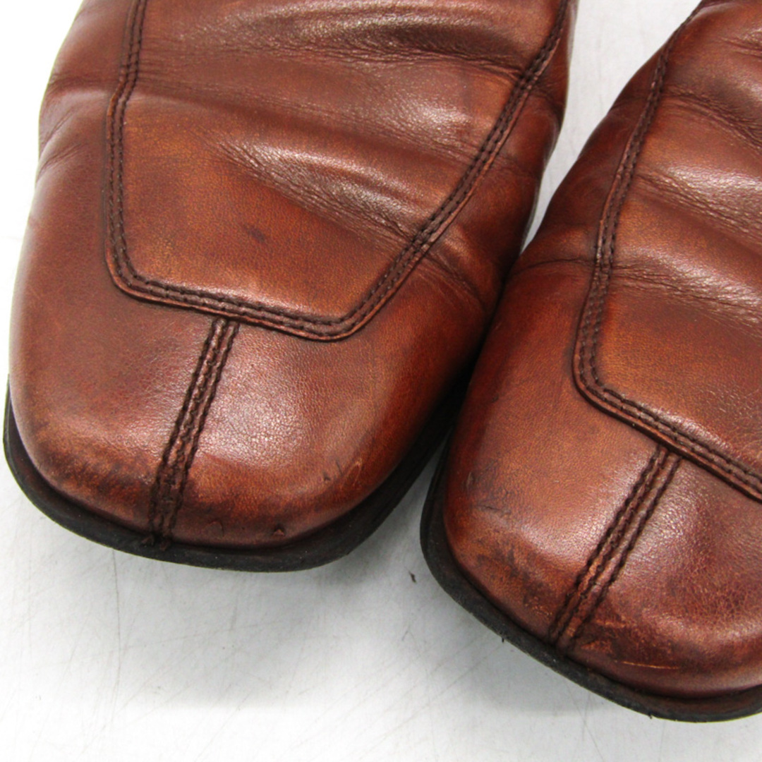 Cole Haan(コールハーン)のコールハーン スリッポン スクエアトゥ Uチップ ブランド ビジネスシューズ 紳士靴 メンズ 10.5サイズ ブラウン COLE HAAN メンズの靴/シューズ(スリッポン/モカシン)の商品写真