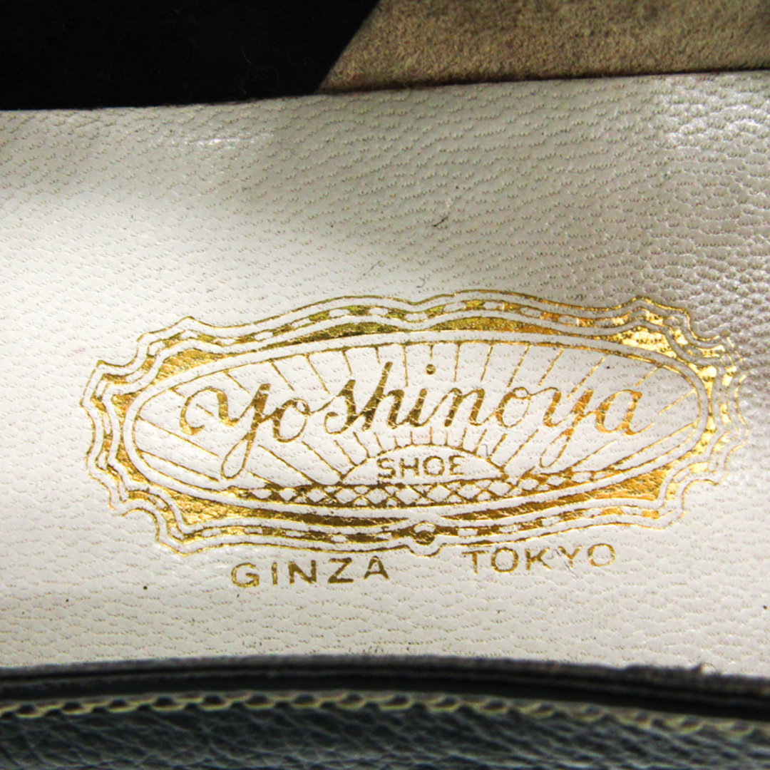吉野家(ヨシノヤ)の銀座ヨシノヤ パンプス スクエアトゥ ブランド シューズ 靴 日本製 黒 レディース 23.5サイズ ブラック Yoshinoya レディースの靴/シューズ(ハイヒール/パンプス)の商品写真