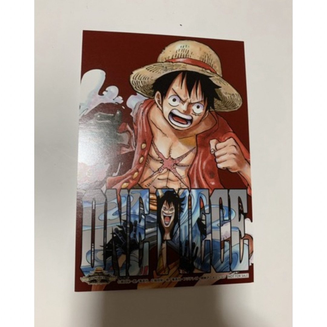 ONE PIECE(ワンピース)のワンピース　25周年フェア　ポストカード　麦わらストア特典　ルフィ、シーザー エンタメ/ホビーのトレーディングカード(その他)の商品写真