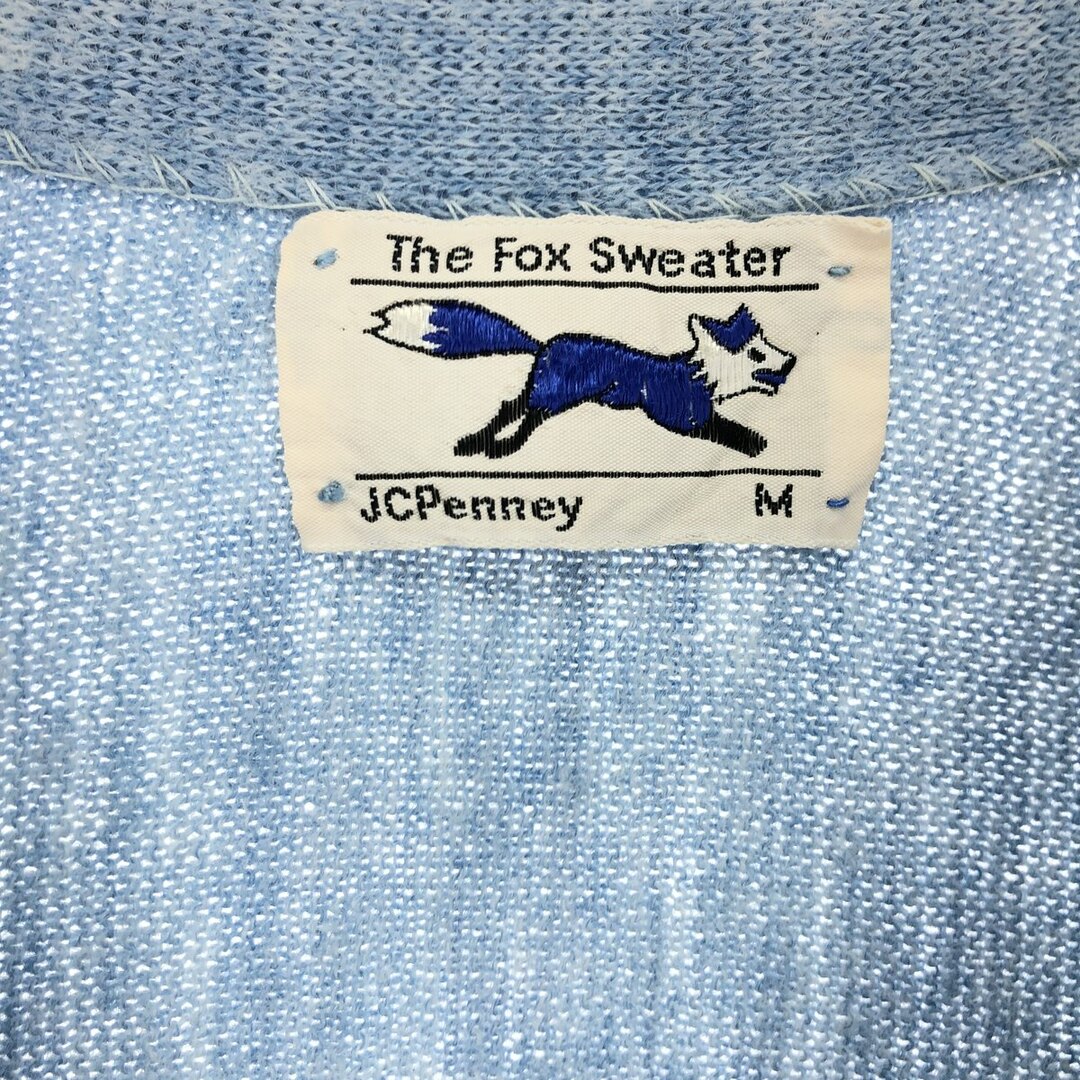 古着 80年代 ジェイシーペニー J.C.Penney THE FOX Sweater アクリルニットカーディガン メンズM ヴィンテージ /eaa443893 メンズのトップス(カーディガン)の商品写真