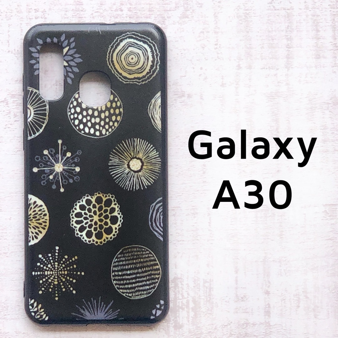 Galaxy A30 黒 サークル ソフトケース カバー スマホ/家電/カメラのスマホアクセサリー(Androidケース)の商品写真
