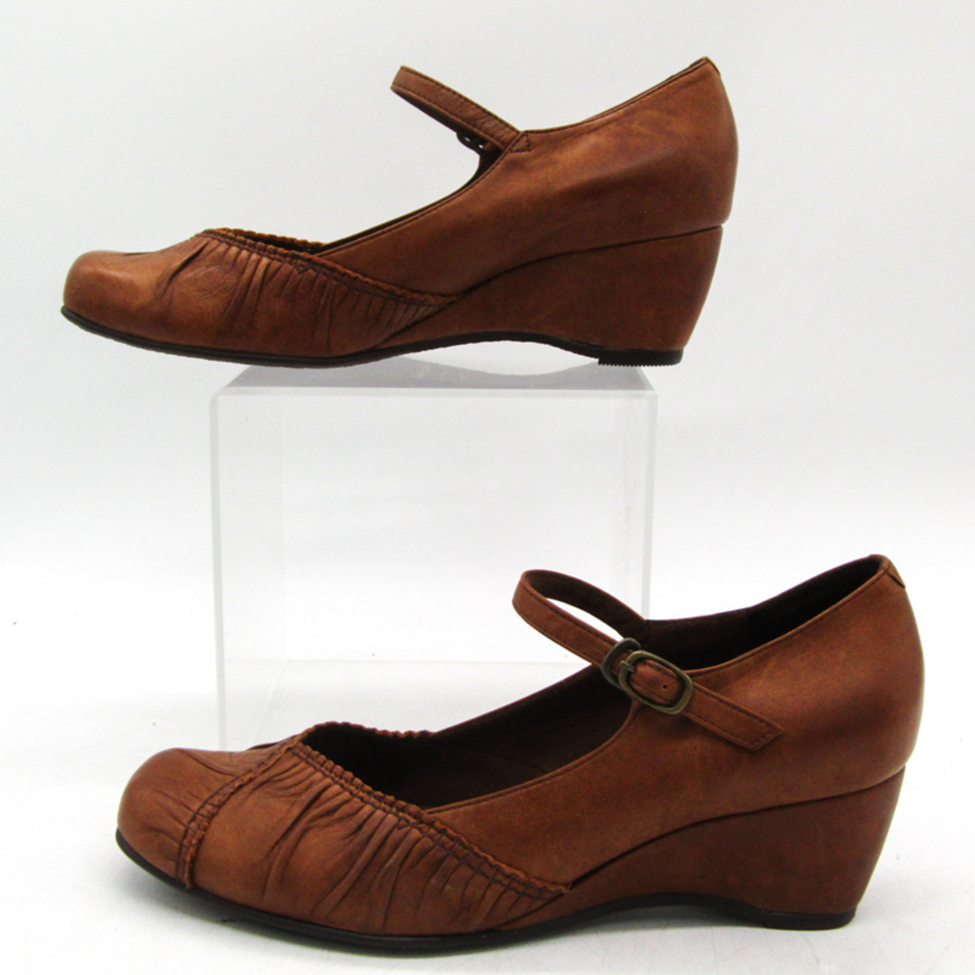モードカオリ パンプス ウエッジソール ブランド シューズ 靴 日本製 レディース 23.5サイズ ブラウン MODE KAORI レディースの靴/シューズ(ハイヒール/パンプス)の商品写真