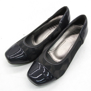 フィットフィット パンプス スクエアトゥ コンフォート ブランド シューズ 靴 レディース 22.5サイズ グレー fitfit(ハイヒール/パンプス)