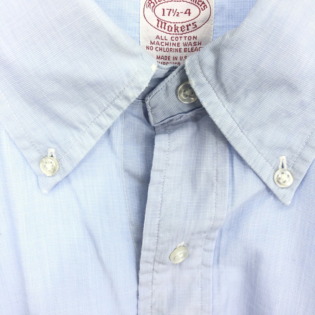 Brooks Brothers(ブルックスブラザース)の古着 ブルックスブラザーズ Brooks Brothers MAKERS 半袖 ボタンダウンシャツ USA製 メンズXL /eaa447555 メンズのトップス(シャツ)の商品写真