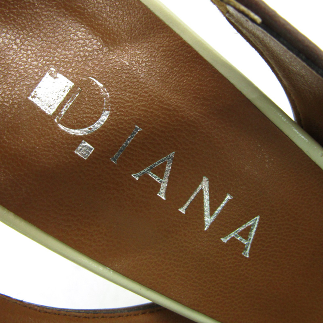 DIANA(ダイアナ)のダイアナ パンプス オープントゥ ハイヒール ブランド シューズ 靴 日本製 レディース 24.5サイズ ブラウン DIANA レディースの靴/シューズ(ハイヒール/パンプス)の商品写真
