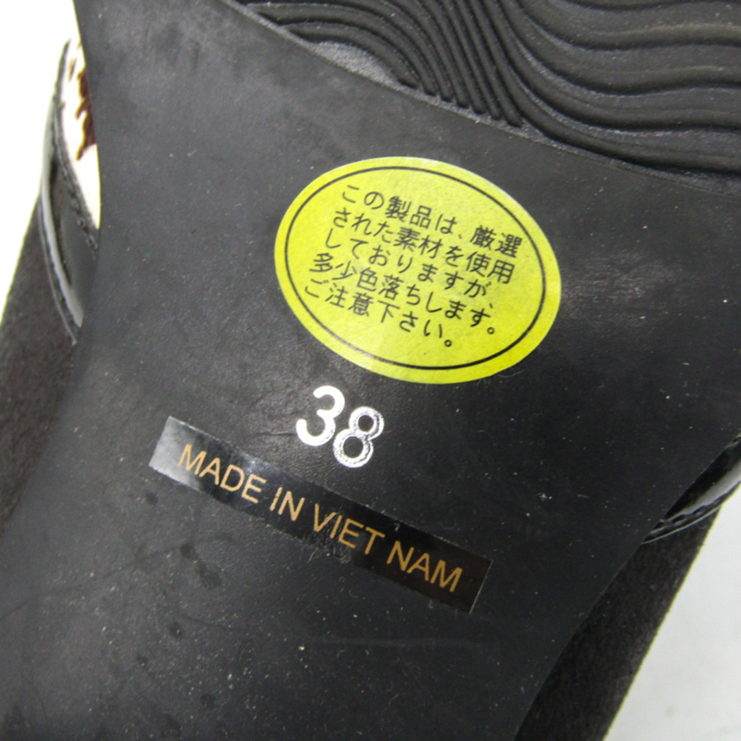 エンチャンテッド パンプス ローファー ハラコ ブランド シューズ 靴 黒 レディース 38サイズ ブラック enchanted レディースの靴/シューズ(ハイヒール/パンプス)の商品写真