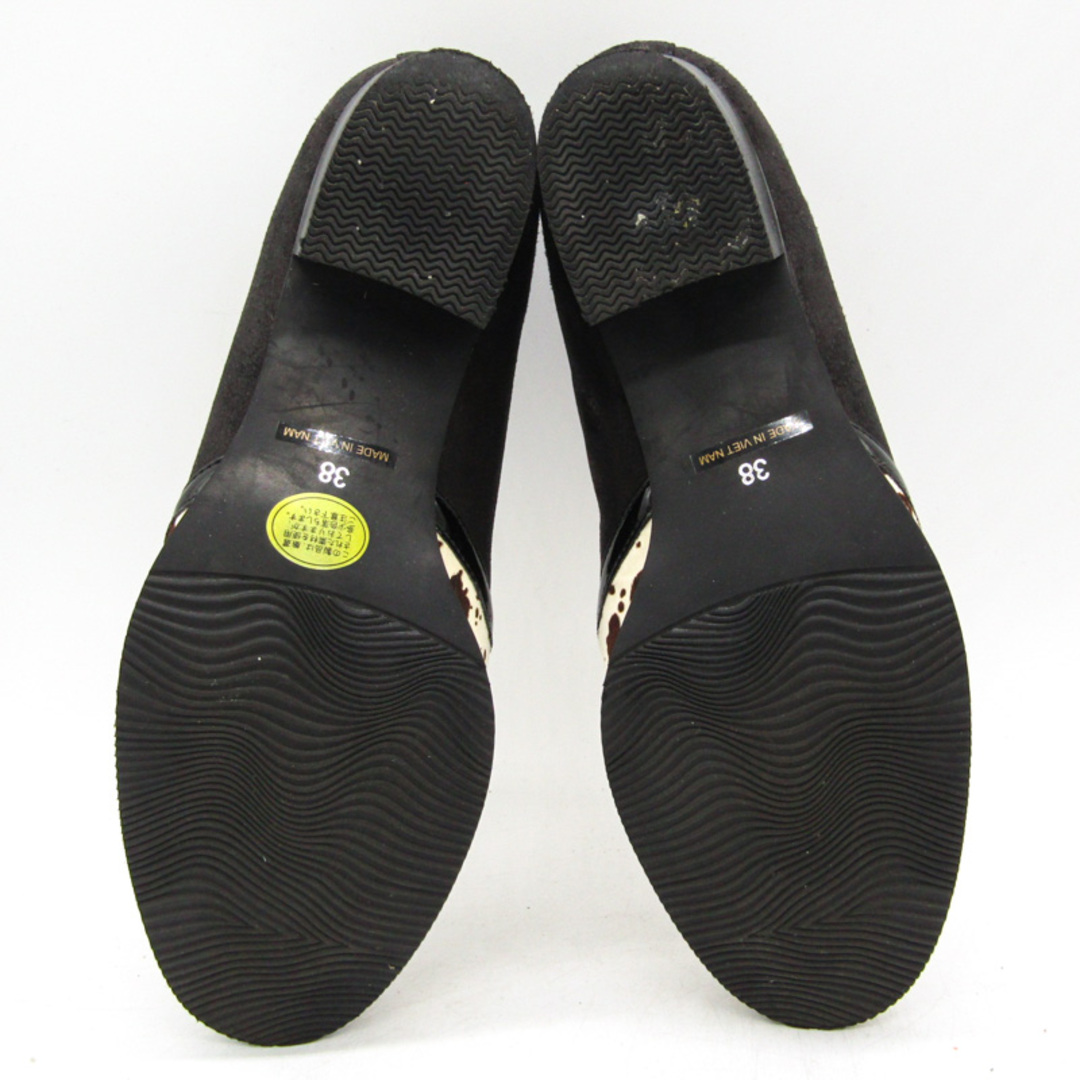 エンチャンテッド パンプス ローファー ハラコ ブランド シューズ 靴 黒 レディース 38サイズ ブラック enchanted レディースの靴/シューズ(ハイヒール/パンプス)の商品写真