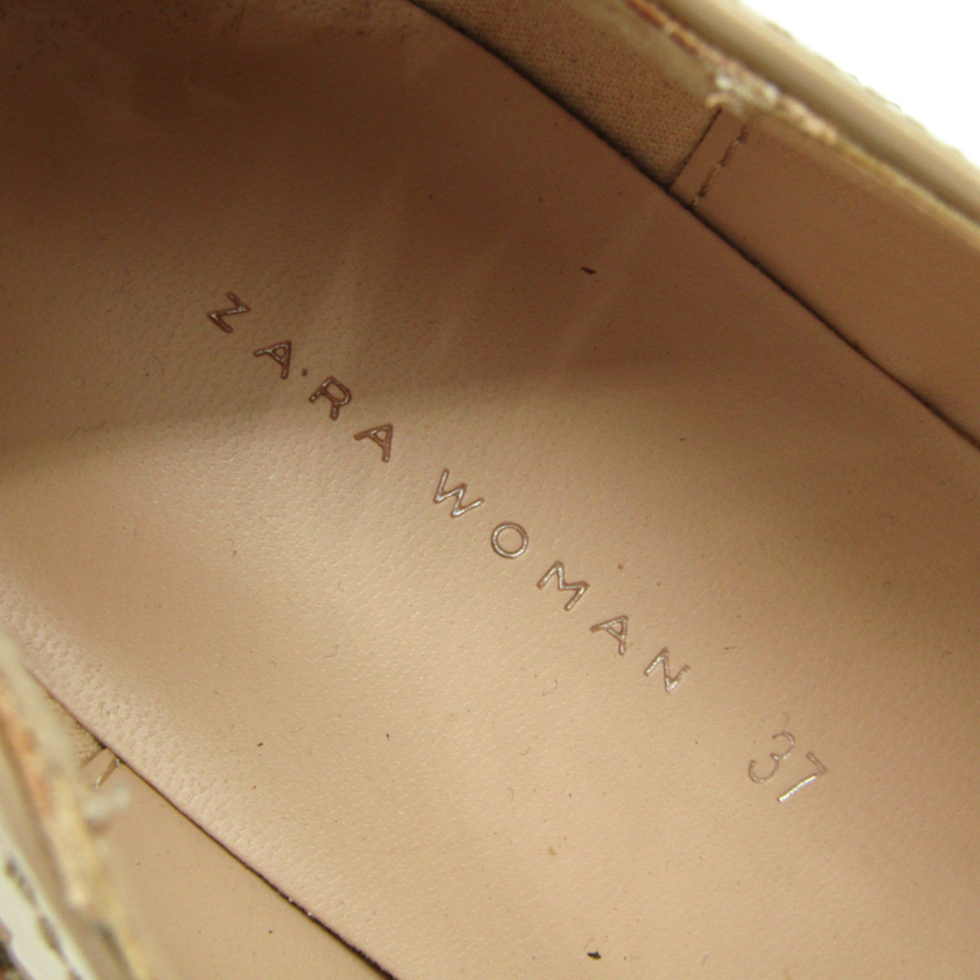 ZARA(ザラ)のザラ ドレスシューズ レースアップシューズ 厚底  靴 レディース 37サイズ ベージュ ZARA レディースの靴/シューズ(ローファー/革靴)の商品写真