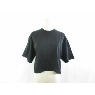  未使用 タグ付き ロサンゼルスアパレル オーバーサイズ クロップTシャツ OS 黒 ブラック USAコットン 1820GD レディース(その他)