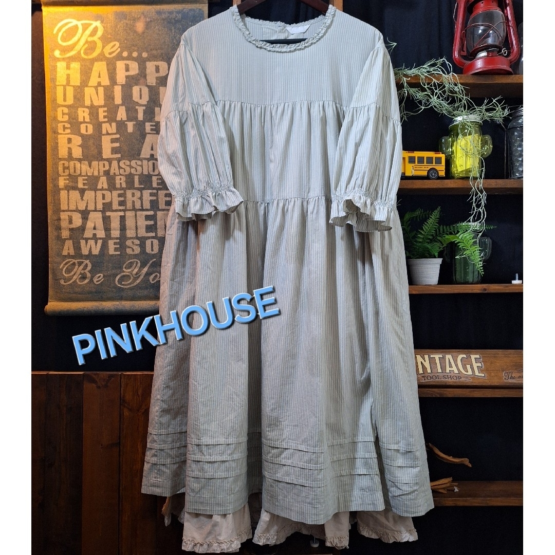 PINK HOUSE(ピンクハウス)の☆PINKHOUSE ピーターラビット ミディ丈ワンピース レディースのワンピース(その他)の商品写真