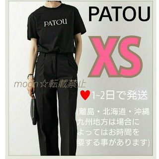 パトゥ(PATOU)のセール中【新品】PATOU　Tシャツ　黒　ブラック　XS(Tシャツ(半袖/袖なし))