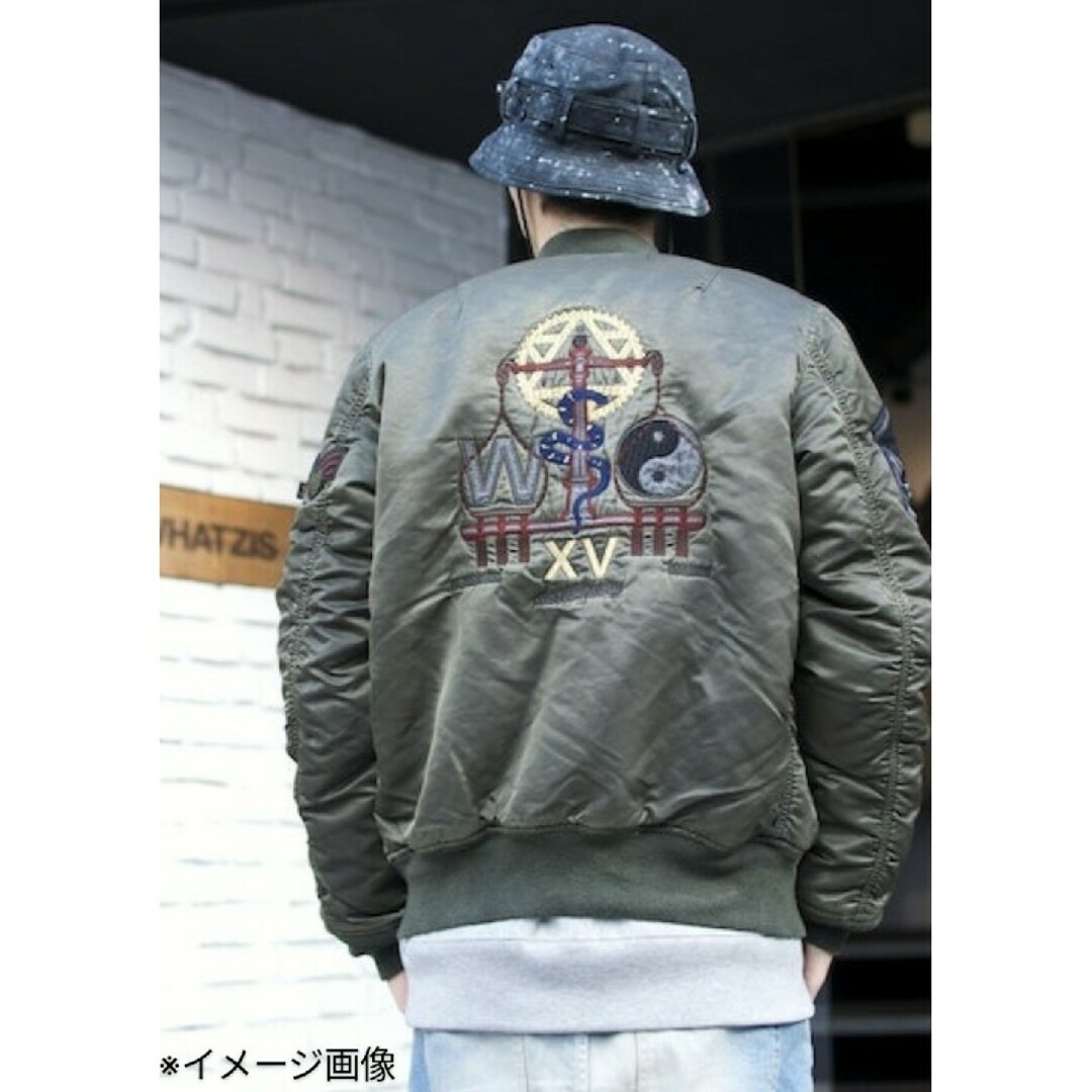 ALPHA INDUSTRIES(アルファインダストリーズ)のALPHA×BAL×WHATZIS 3コラボ 限定【14AW★VTG-G★M】 メンズのジャケット/アウター(フライトジャケット)の商品写真