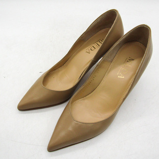 メダ パンプス ポインテッドトゥ ハイヒール ブランド シューズ 靴 日本製 レディース 23サイズ ベージュ MEDA