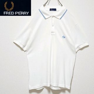 フレッドペリー(FRED PERRY)の希少 定番モデル フレッドペリー 刺繍 ロゴ チェッカー柄 半袖 ポロシャツ(ポロシャツ)