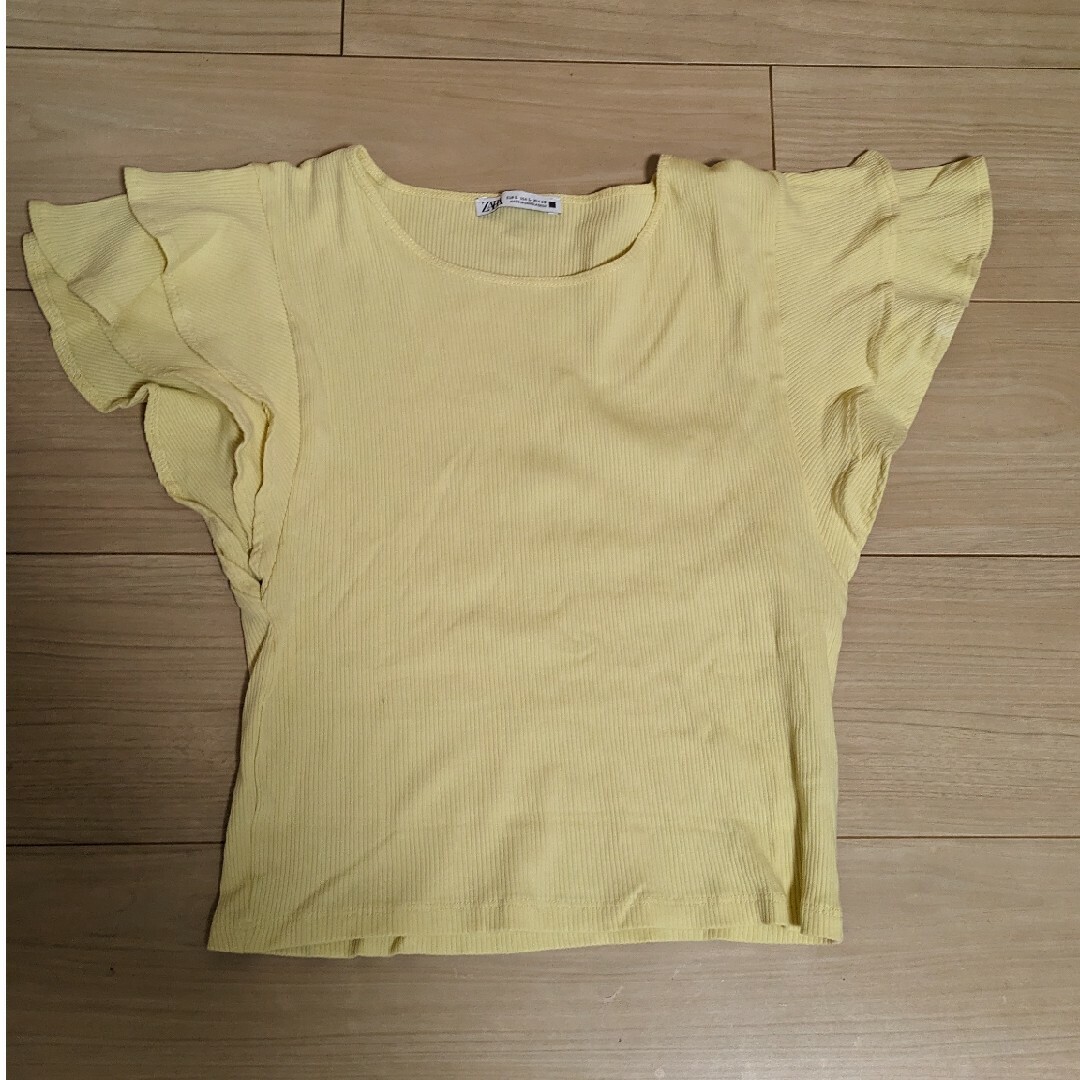 ZARA(ザラ)の♡ZARA♡フリルリブT♡ レディースのトップス(Tシャツ(半袖/袖なし))の商品写真