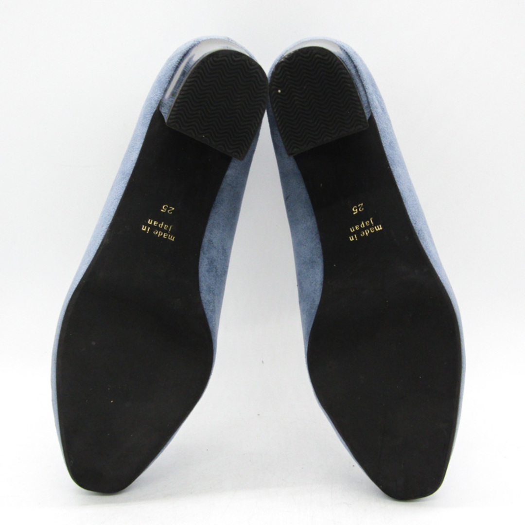 BEAMS(ビームス)のビームス パンプス チャンキーヒール スウェード ブランド シューズ 靴 日本製 レディース 25サイズ ブルー BEAMS レディースの靴/シューズ(ハイヒール/パンプス)の商品写真
