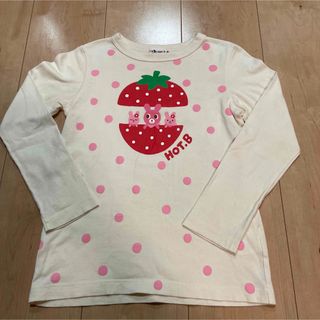 ホットビスケッツ(HOT BISCUITS)の120cm ミキハウス　ホットビスケッツ　いちご　ロンT 長袖　美品☆(Tシャツ/カットソー)