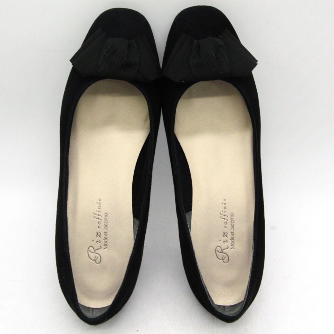 リズラフィーネ パンプス スクエアトゥ ブランド シューズ 靴 日本製 黒 レディース 24サイズ ブラック Riz raffinee レディースの靴/シューズ(ハイヒール/パンプス)の商品写真