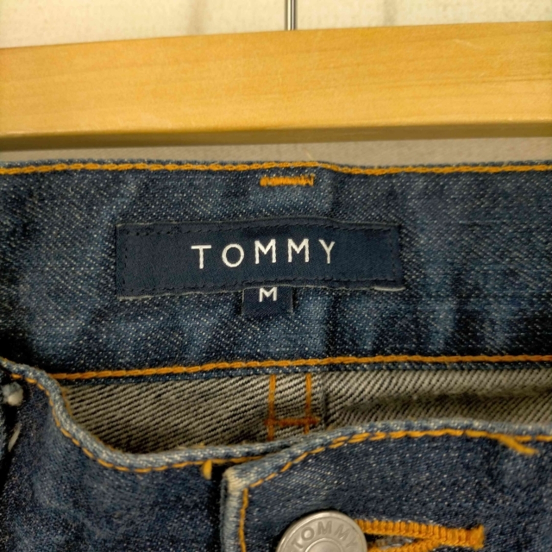 TOMMY(トミー)のTOMMY(トミー) 裏地千鳥格子柄 バックポケットプリントデザインデニムパンツ メンズのパンツ(デニム/ジーンズ)の商品写真