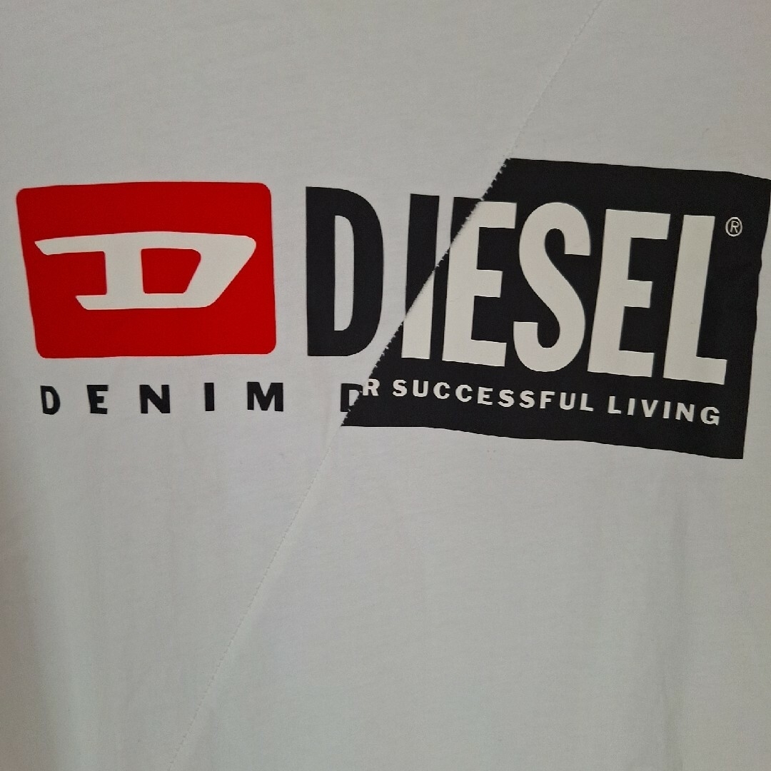 DIESEL(ディーゼル)のDIESEL　ディーゼル　DIEGO-CUTY ロゴTシャツ　ホワイト　Lサイズ メンズのトップス(Tシャツ/カットソー(半袖/袖なし))の商品写真