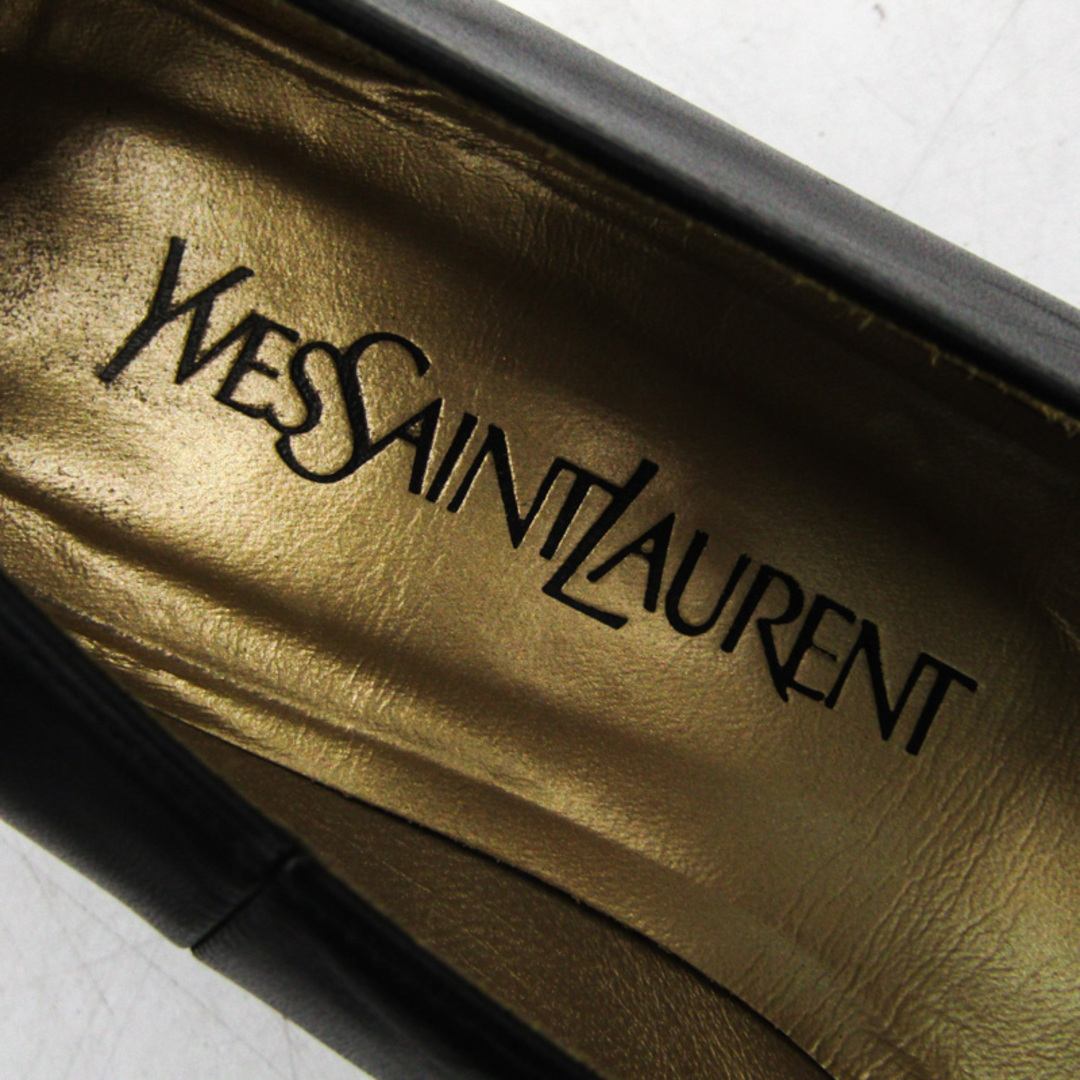 Saint Laurent(サンローラン)のイヴ・サンローラン パンプス スクエアトゥ ブランド シューズ 靴 黒 レディース 35.5サイズ ブラック YVES SAINT LAURENT レディースの靴/シューズ(ハイヒール/パンプス)の商品写真