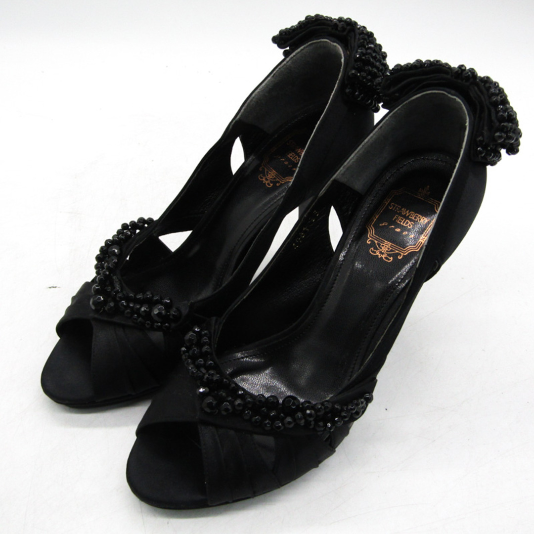 STRAWBERRY-FIELDS(ストロベリーフィールズ)のストロベリーフィールズ パンプス ハイヒール ブランド シューズ 靴 日本製 黒 レディース 23サイズ ブラック STRAWBERRYFIELDS レディースの靴/シューズ(ハイヒール/パンプス)の商品写真