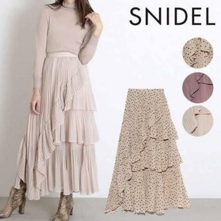 snidel♡シアーボリュームプリーツスカート