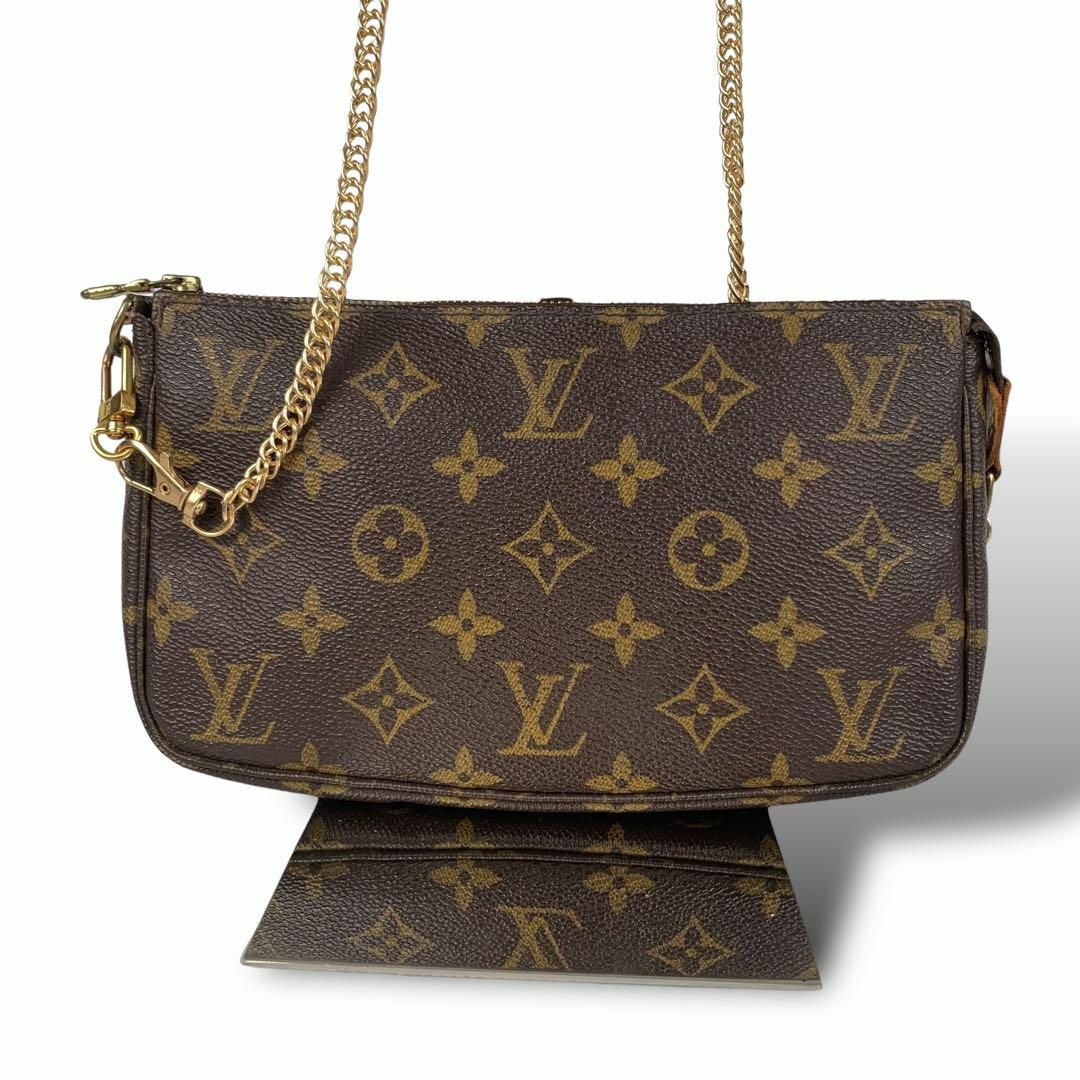 LOUIS VUITTON(ルイヴィトン)のルイヴィトン　アクセソワール　アクセサリーポーチ　モノグラム　ヌメ革　レディース レディースのバッグ(ショルダーバッグ)の商品写真