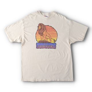 ヘインズ(Hanes)の古着 90年代 ヘインズ Hanes THE LION KING ライオンキング シンバ キャラクタープリントTシャツ USA製 メンズXL ヴィンテージ /evb004794(Tシャツ/カットソー(半袖/袖なし))