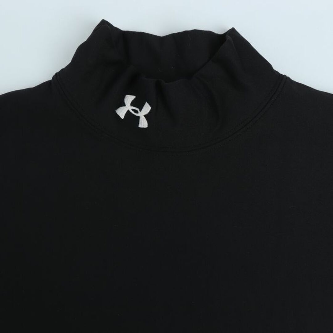 アンダーアーマー 長袖Ｔシャツ トップス ハイネック ストレッチ スポーツインナー メンズ LGサイズ ブラック UNDER ARMOUR メンズのトップス(Tシャツ/カットソー(七分/長袖))の商品写真