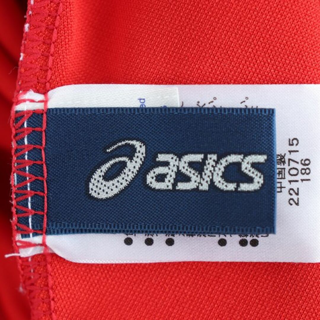 asics(アシックス)のアシックス パンツ ボトムス ジャージ スポーツウエア 大きいサイズ メンズ 2XOサイズ 赤×白×黒 asics メンズのパンツ(その他)の商品写真