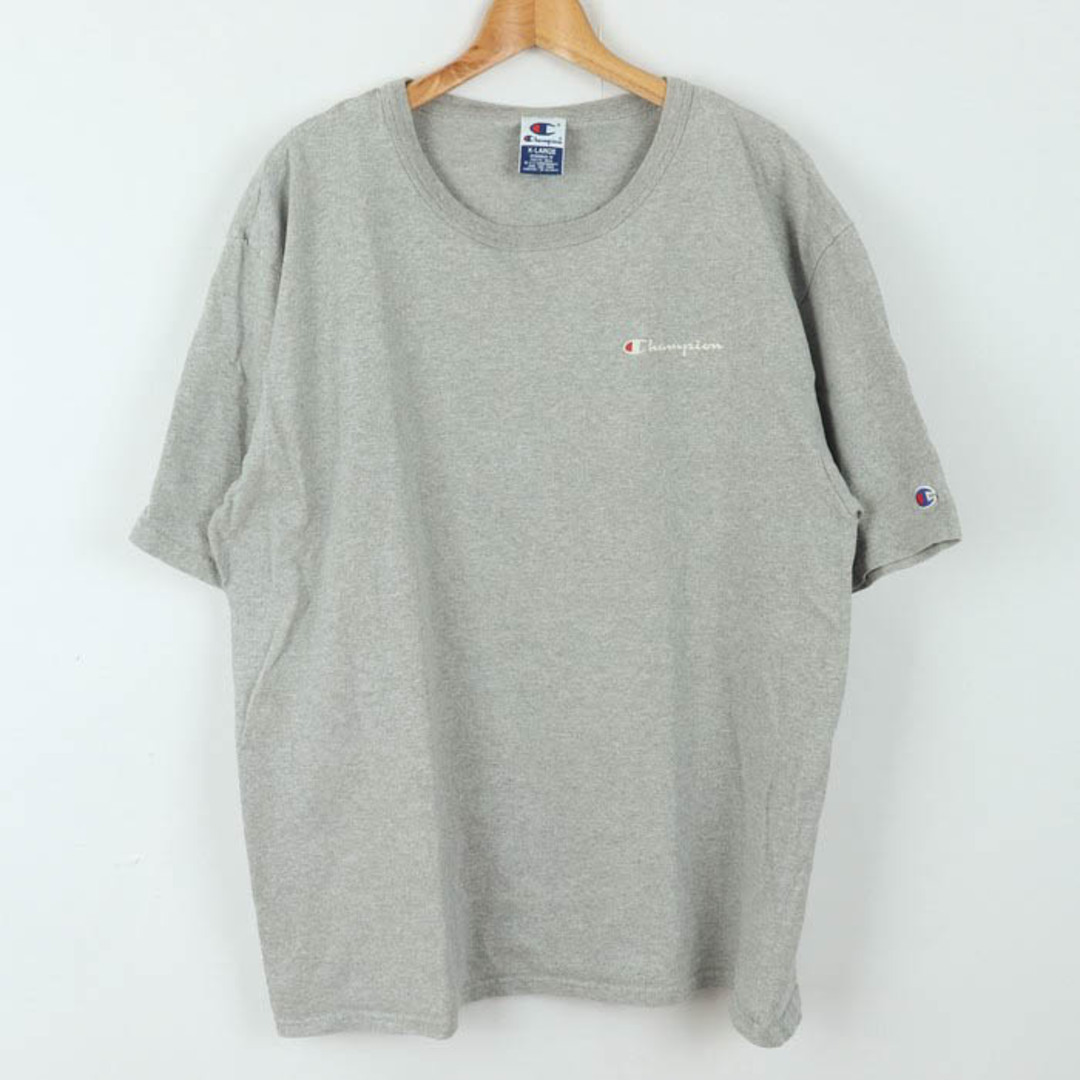 Champion(チャンピオン)のチャンピオン 半袖Ｔシャツ トップス ワンポイントロゴ スポーツウエア 大きいサイズ メンズ XLサイズ グレー Champion メンズのトップス(Tシャツ/カットソー(半袖/袖なし))の商品写真