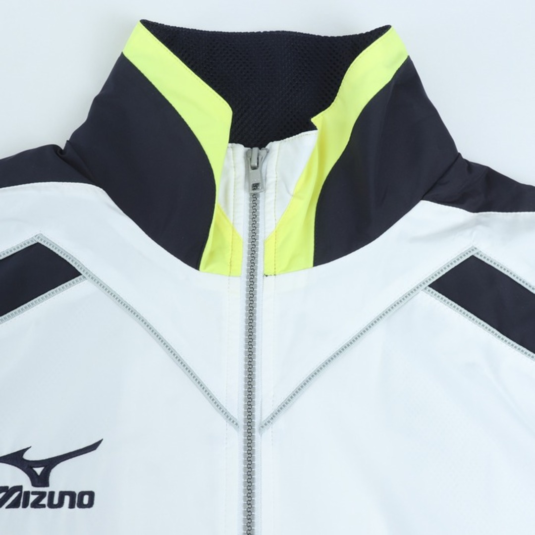 MIZUNO(ミズノ)のミズノ ナイロンジャケット アウター ウィンドブレーカー スポーツウエア メンズ Mサイズ 白×紺×黄 Mizuno メンズのジャケット/アウター(ナイロンジャケット)の商品写真