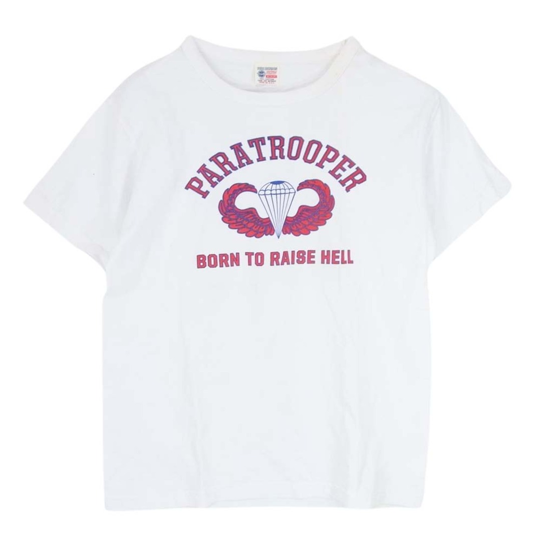 Buzz Rickson's(バズリクソンズ)のBuzz Rickson's バズリクソンズ PARATROOPER プリント 半袖 Tシャツ ホワイト系 M【中古】 メンズのトップス(シャツ)の商品写真