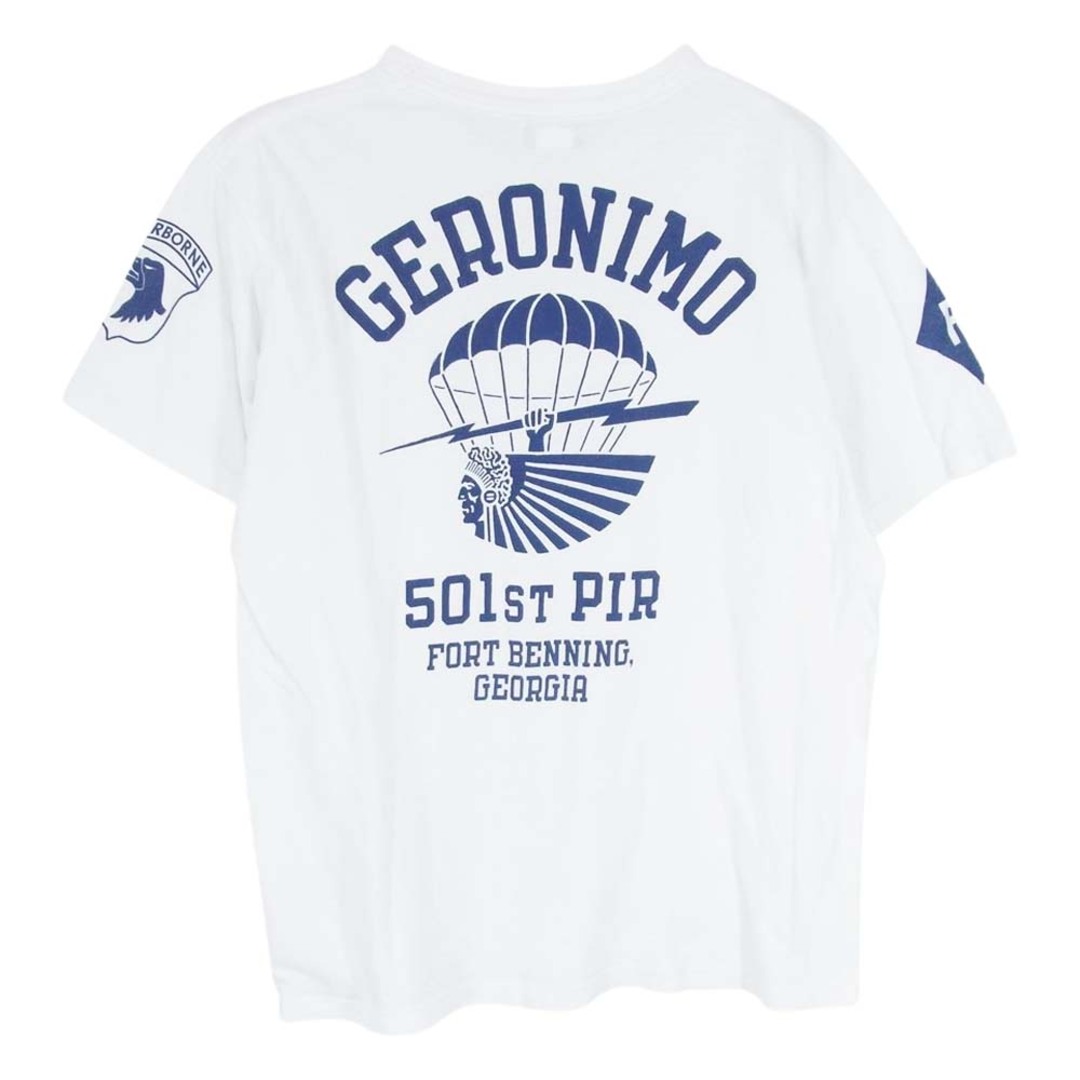 カスタムキング CUSTOM KING GERONIMO 501ST PIR バックプリント ロゴ 半袖 Tシャツ ホワイト系 サイズ表記無【中古】 メンズのトップス(シャツ)の商品写真