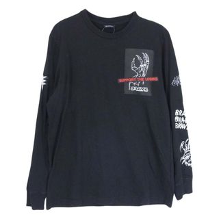 ディーゼル(DIESEL)のDIESEL ディーゼル A02371-T-JUST-LS-A9 クルーネック プリント 長袖 Tシャツ ブラック系 S【中古】(シャツ)