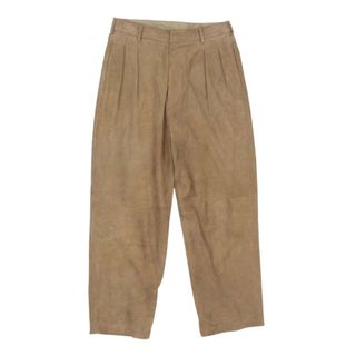 アプレッセ A.PRESSE パンツ 23AW 23AAP-04-24H Suede Trousers スエード 2プリーツ テーパード トラウザーズ ベージュ ブラウン系 1【中古】(その他)