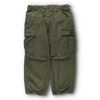 古着 60年代 米軍実品 U.S.ARMY ジャングルファティーグパンツ 4th ミリタリー カーゴパンツ USA製 メンズw31 ヴィンテージ /evb005392(ワークパンツ/カーゴパンツ)