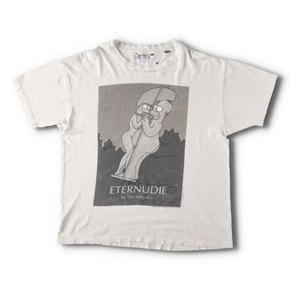 ヘインズ(Hanes)の古着 90年代 ヘインズ Hanes THE SIMPSONS シンプソンズ ETERNUDIE パロディ キャラクタープリントTシャツ メンズXL ヴィンテージ /evb005522(Tシャツ/カットソー(半袖/袖なし))