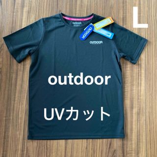 アウトドア(OUTDOOR)の新品　レディース　outdoor アウトドア　UVカット 半袖Tシャツ Lサイズ(Tシャツ(半袖/袖なし))