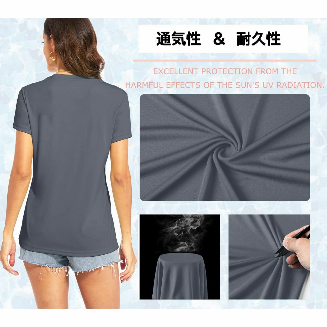 [TACVASEN] Tシャツ レディース 半袖 Vネック UPF 50+ 吸汗 レディースのファッション小物(その他)の商品写真