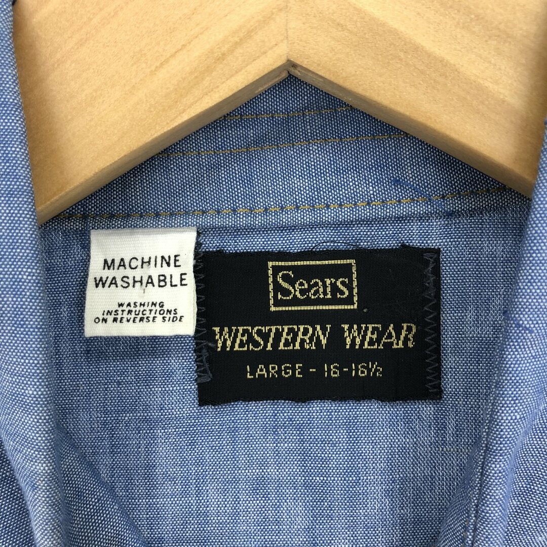 古着 70年代 シアーズ Sears 半袖 ウエスタンシャツ メンズL ヴィンテージ /eaa447526 メンズのトップス(シャツ)の商品写真